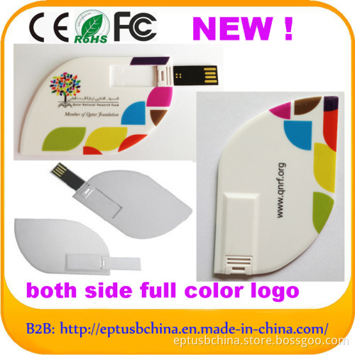 Leaf Card USB Flash Drive Memory Card USB Pen Drive in Credit Card Shape (EC027)